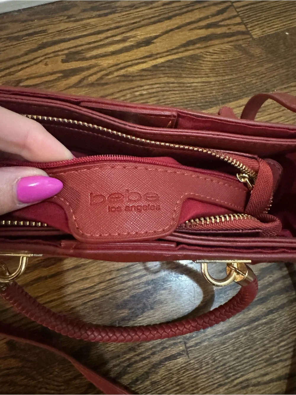 Red Bebe Hand/Shoulder Bag